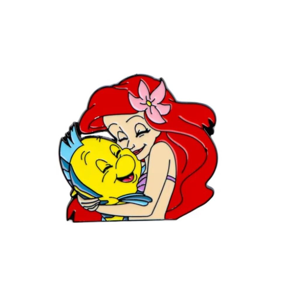 Little Mermaid Ariel & Flounder Enamel Pins 198-1